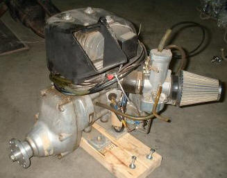 Rotax 277 single cylinder aircraft engine.